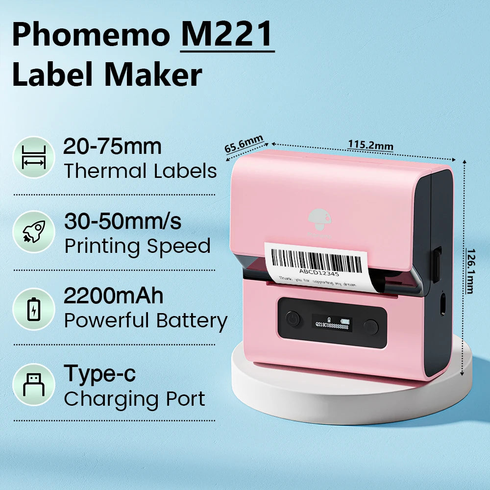 3-Zoll Bluetooth Etikettendrucker M221 für Versand