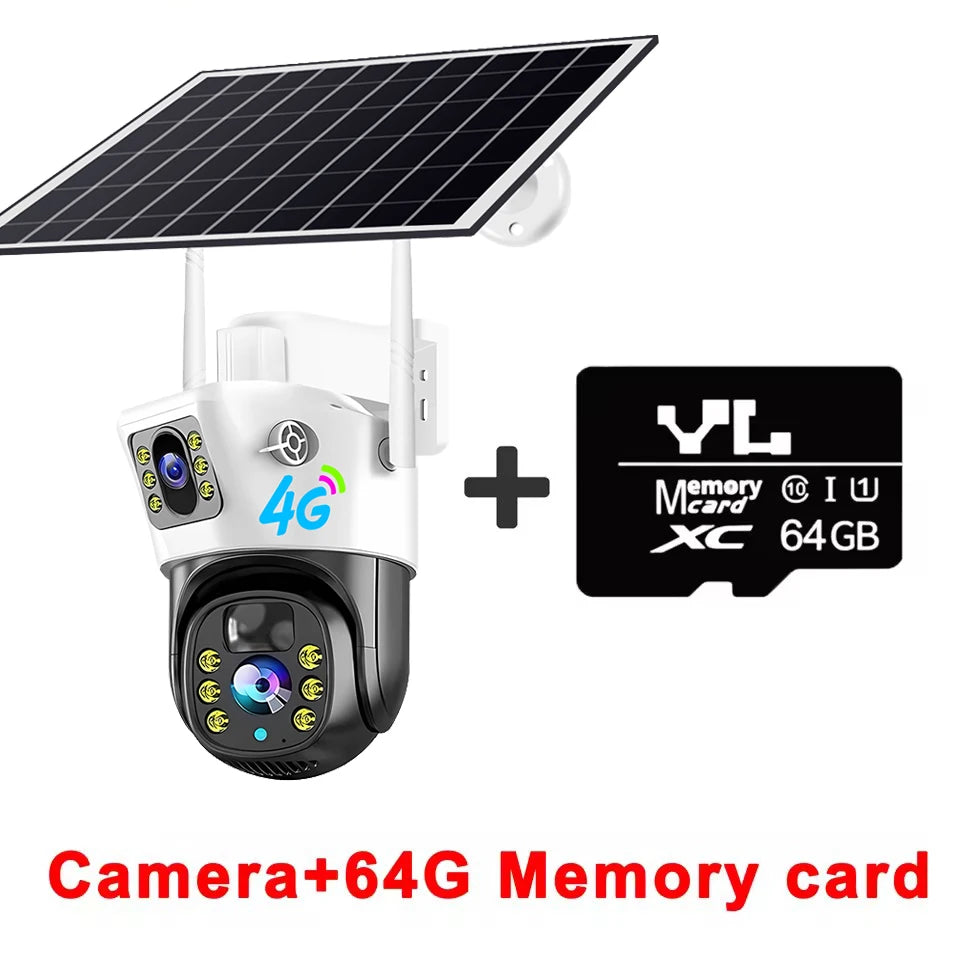 WiFi Dual-Lens Camera 4G Solar Night Vision Outdoor