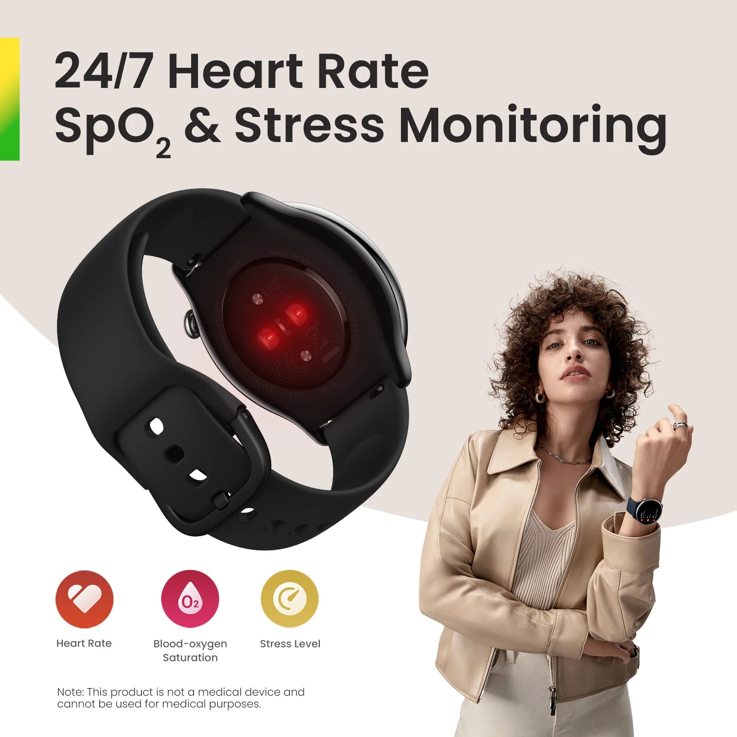 Kompakte 43mm Smartwatch mit 120 Sportmodi & Sensoren