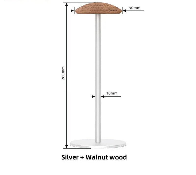 Minimalistischer Kopfhörerhalter aus Walnussholz