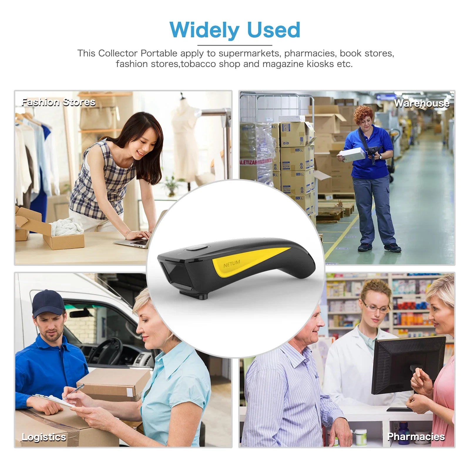 Kabelloser 2D Barcode-Scanner Bluetooth USB tragbar
