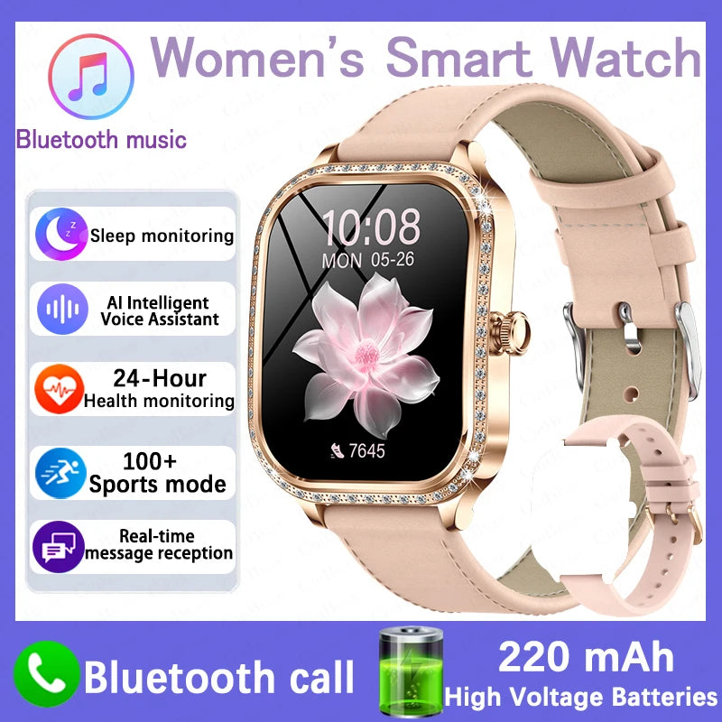 Elegante Damen Fitness Smartwatch mit Anruffunktion