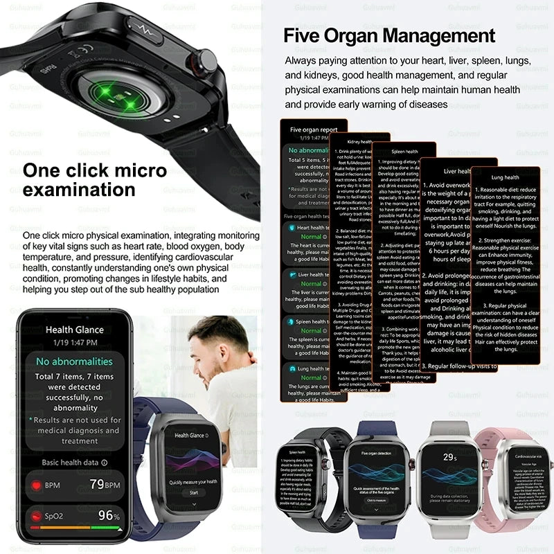 Gesundheits-Smartwatch 2025 mit Uric & Blutlipide