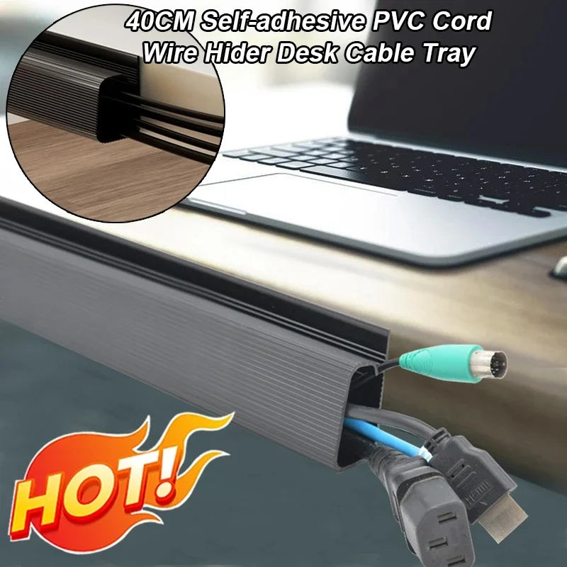 Kabelmanagement PVC 40 cm unter Schreibtisch Organizer