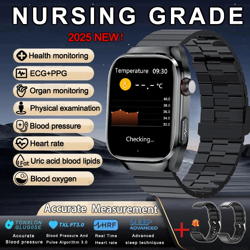Gesundheits-Smartwatch 2025 mit Uric & Blutlipide