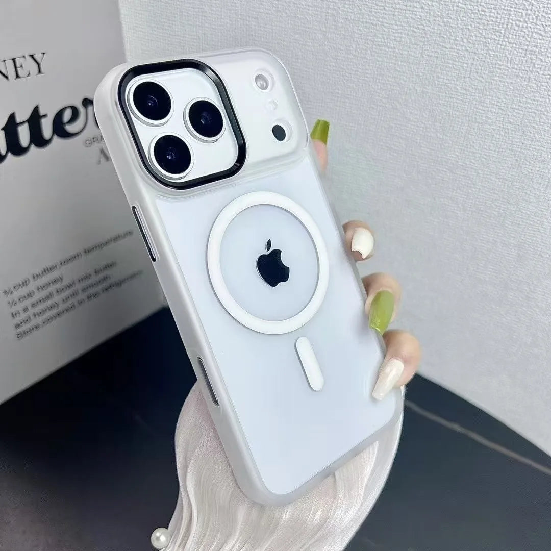 Magnetic case with metal frame for iPhone 17