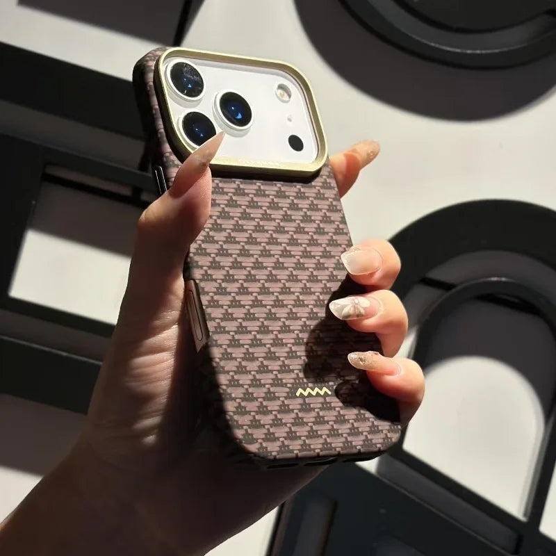 Kohlefaserhülle für iPhone 17 Pro Max – Kevlar, MagSafe, kabelloses Laden