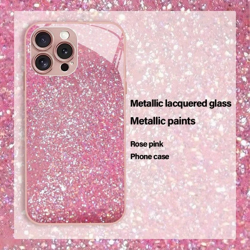 Glitzer Handyhülle Metallic Muster für iPhone 17 Pro Max
