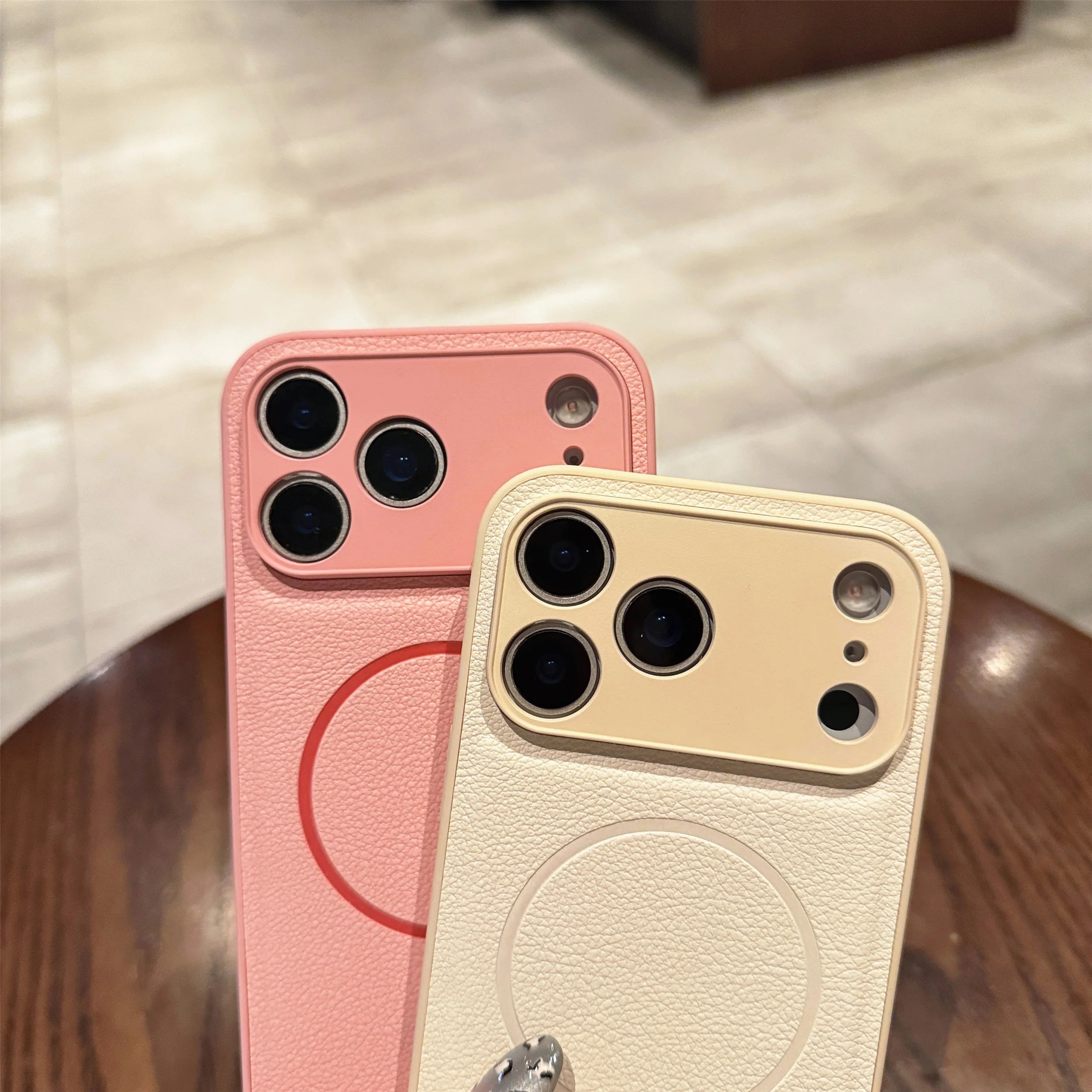 Magnetic Leather Pattern Case for iPhone 17 Pro Max