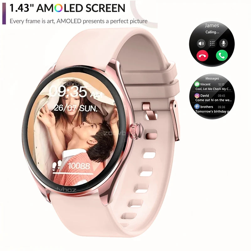 Ultra dünne Smartwatch 1,43" AMOLED HD Display