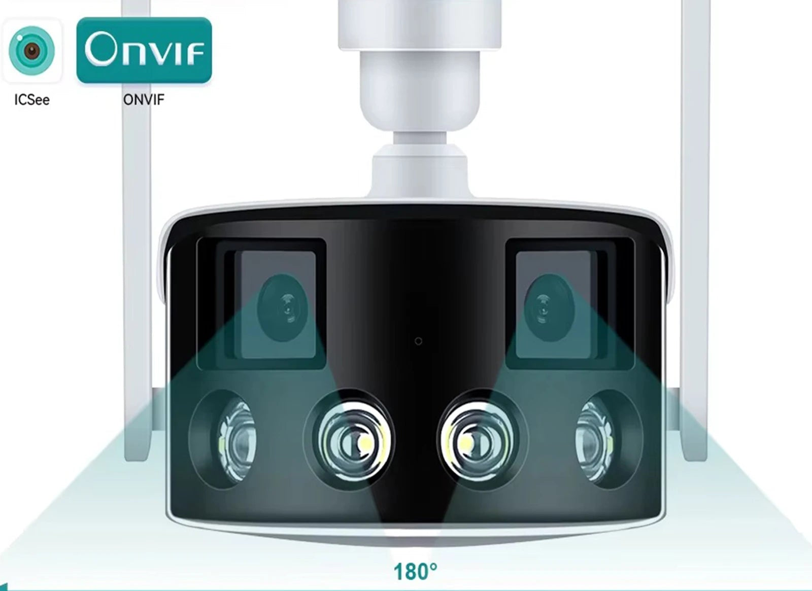 8MP 4K Dual-Lens Ultraweitwinkel IP Kamera mit AI