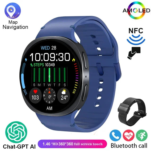 Neue Smartwatch 8 GPS Fitness Herzfrequenz AMOLED 2025