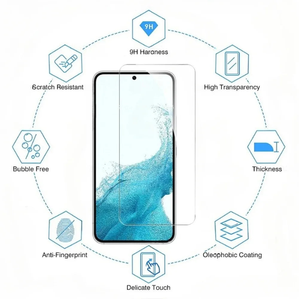 4er Full-Cover Panzerglas für Samsung Galaxy