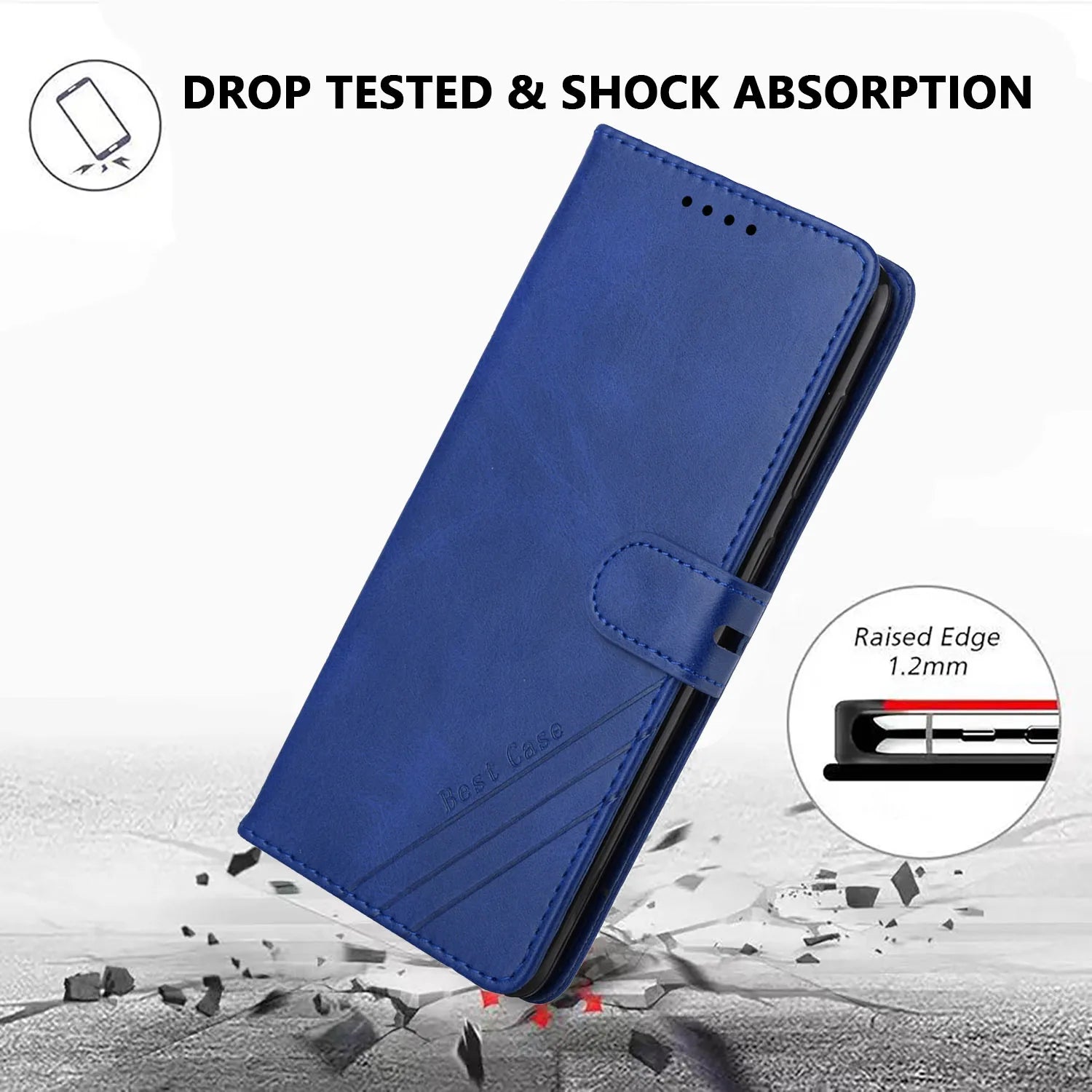 Leder Flip Brieftasche Hülle für Poco