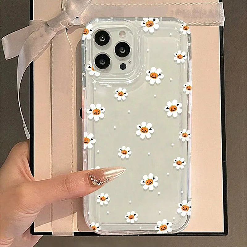 Transparent Halloween Pumpkin Ghost iPhone Case