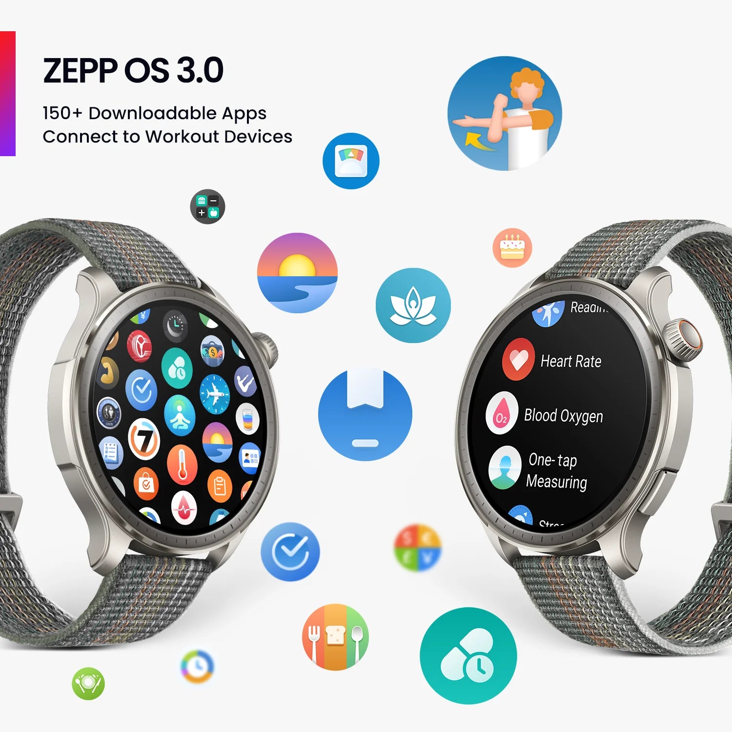 46mm Smartwatch mit GPS, Schlafcoach & Sportmodi