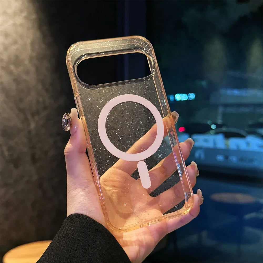 Transparente Glitzer Hülle für Google Pixel 10 Pro