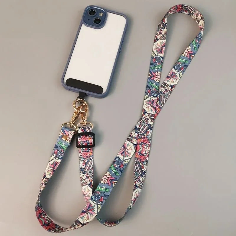 Universeller Handy-Lanyard mit Retro-Muster