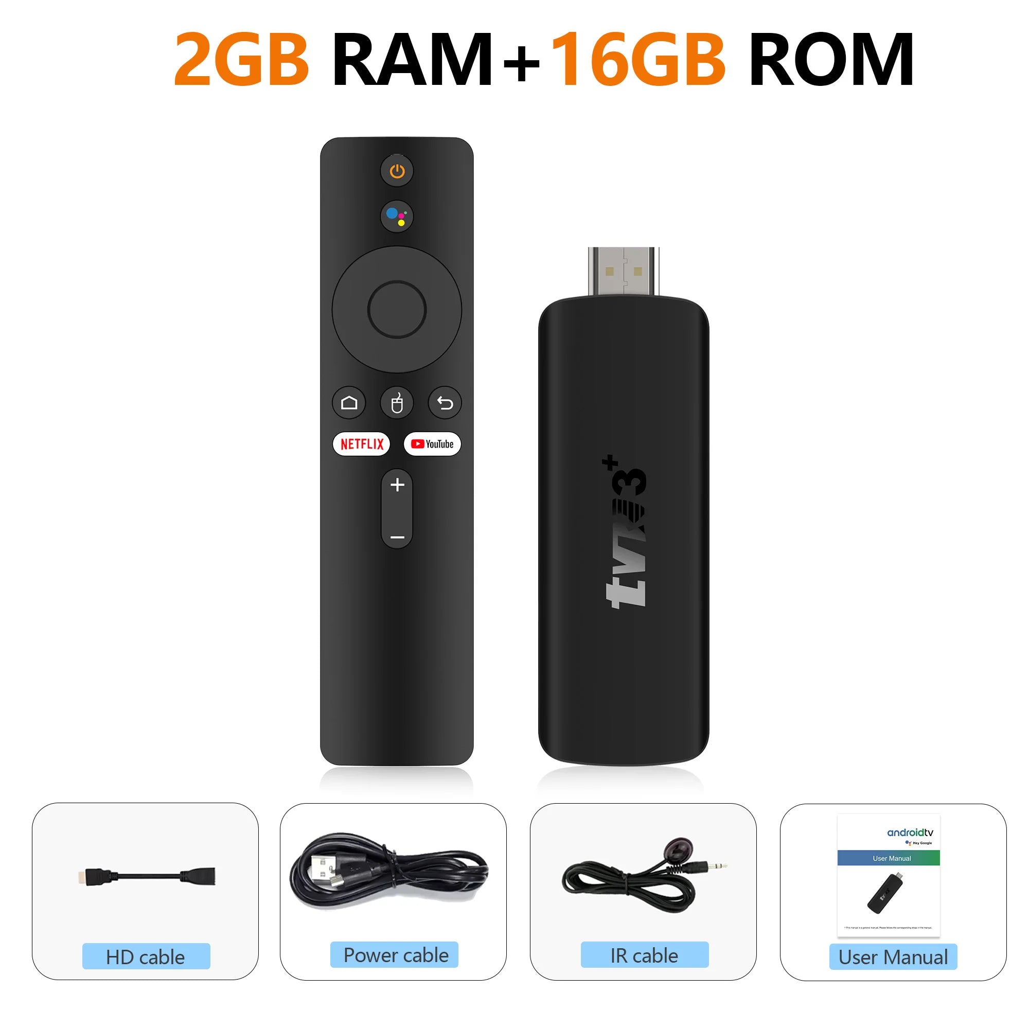 Android 14 TV Stick with voice control