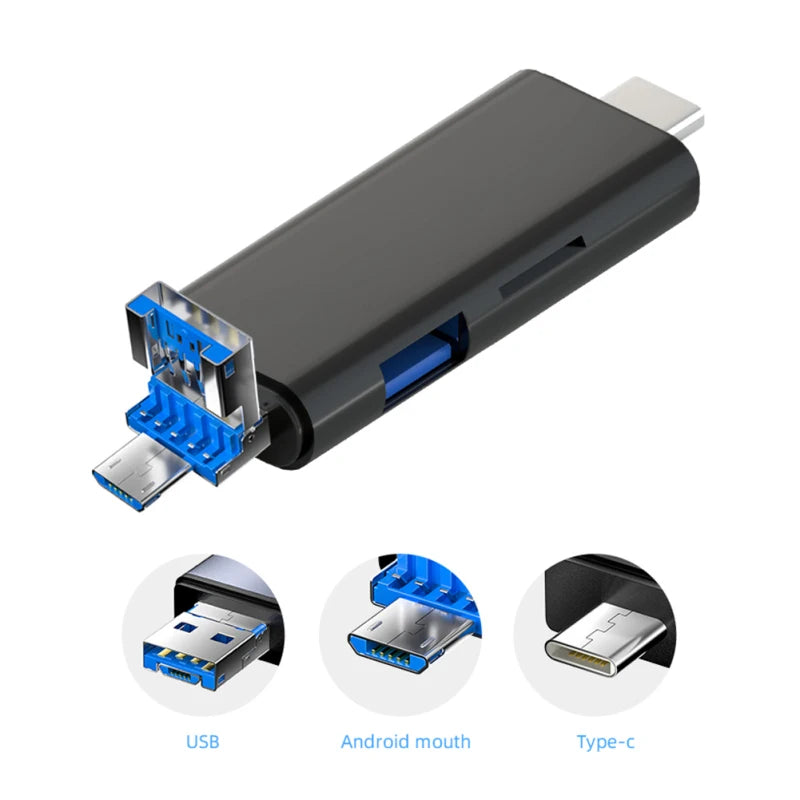 USB 2.0 Typ-C & Micro-USB OTG Kartenleser Adapter