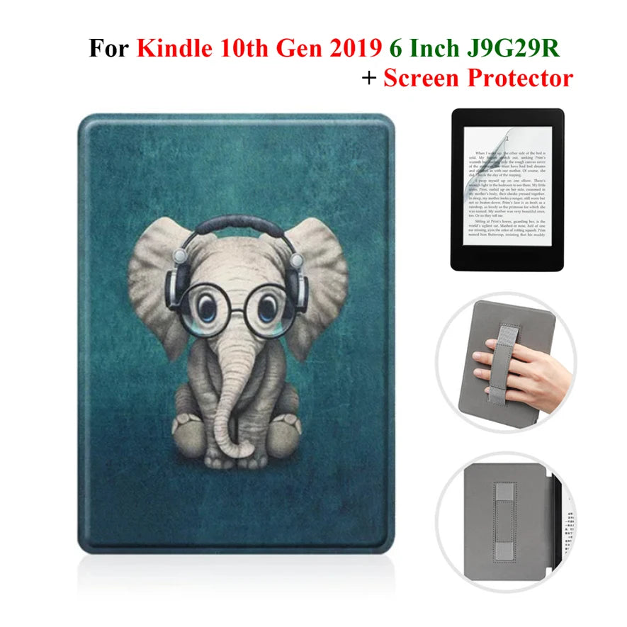 Étui + protection d'écran pour Kindle 10e génération 6 pouces