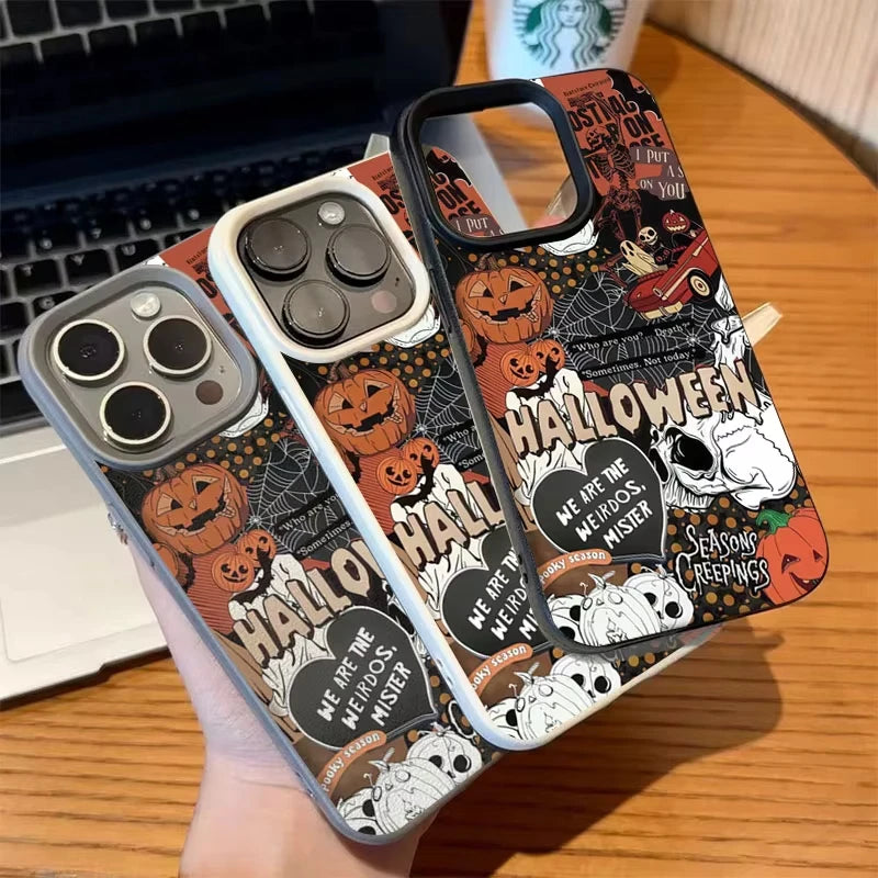 Creepy pumpkin silicone case for iPhone