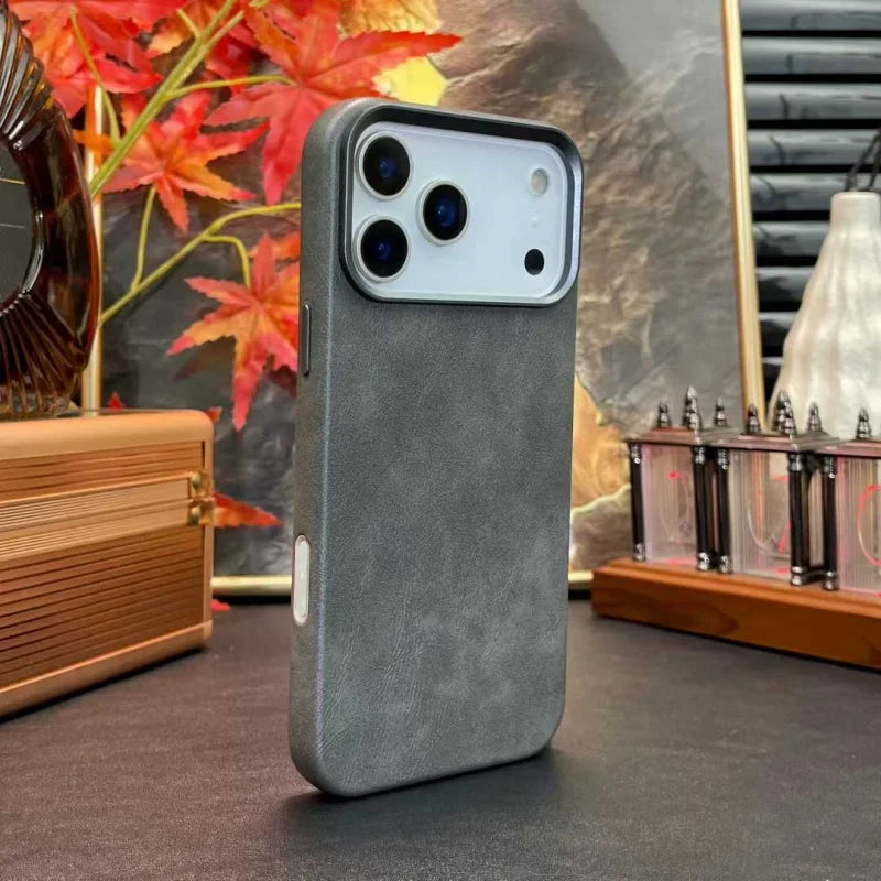 Magnetische Rindsleder Hülle für iPhone 17 Pro Max – Active Touch