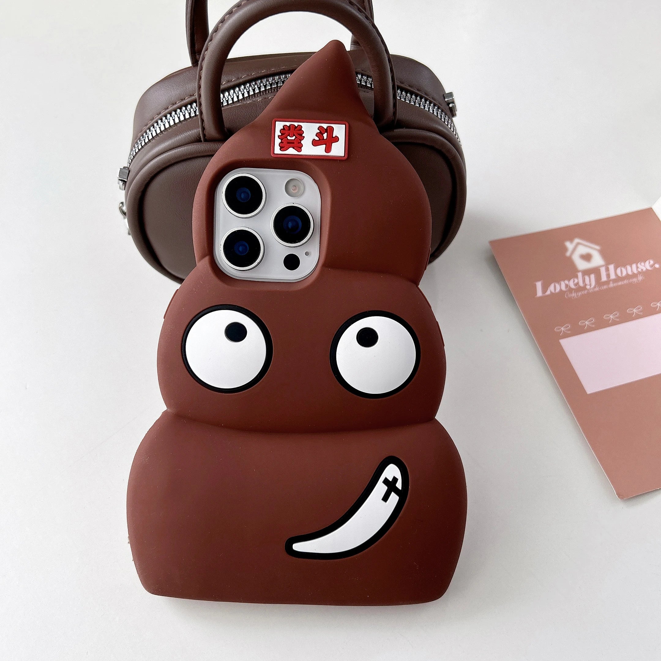 3D Poop Cartoon Hülle iPhone Silikon lustig weich