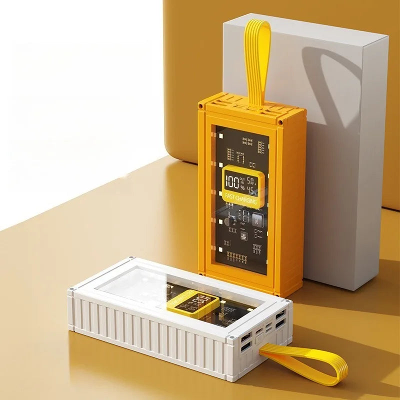 Transparente Powerbank 20000–50000mAh Schnellladung