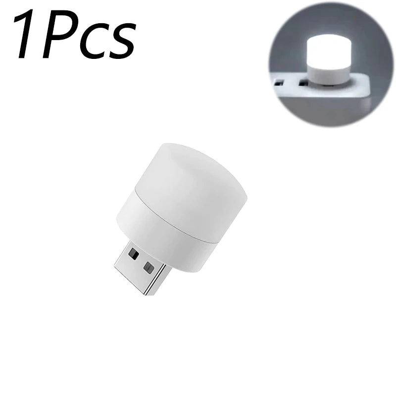 Mini USB LED Nachtlicht warmweiß 1–10 Stk.
