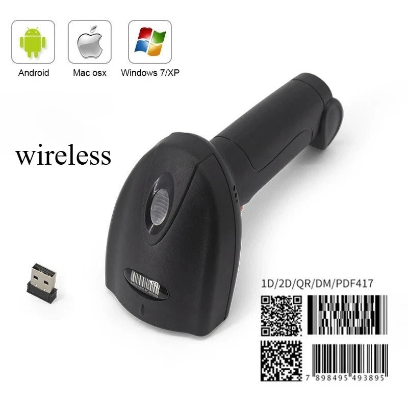Kabelloser 2D Barcode Scanner mit Bluetooth und USB