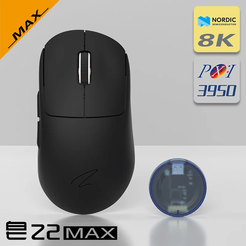 Leichte 4K Gaming-Maus mit 3 Modi und 6 DPI-Stufen
