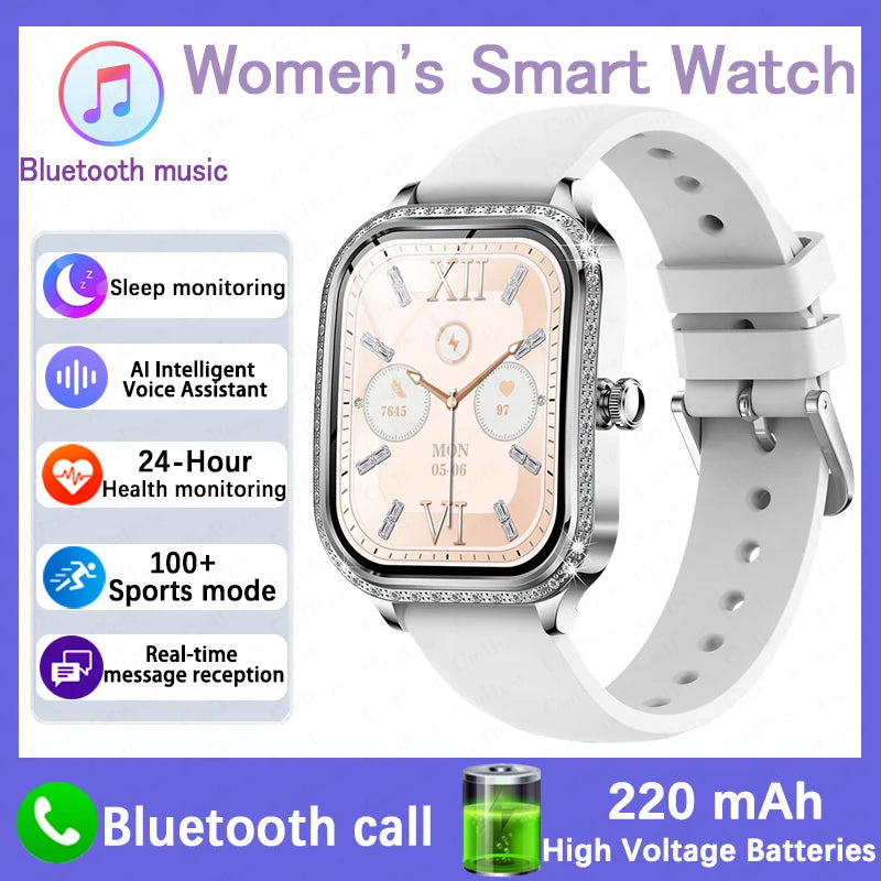 Elegante Damen Fitness Smartwatch mit Anruffunktion