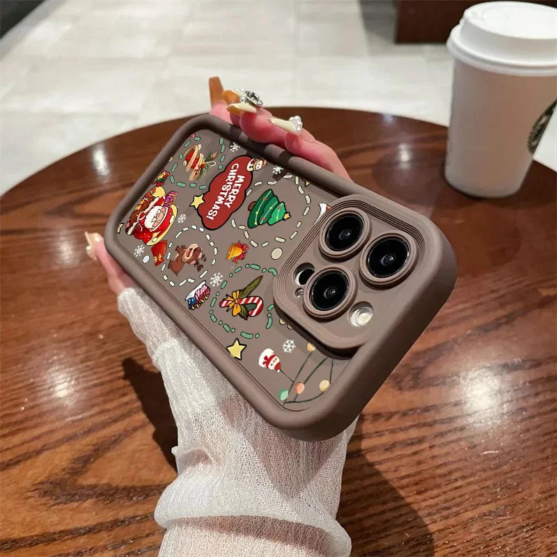 Pixel 9 8 Hülle Weihnachten Cartoon Silikon Vollschutz Case