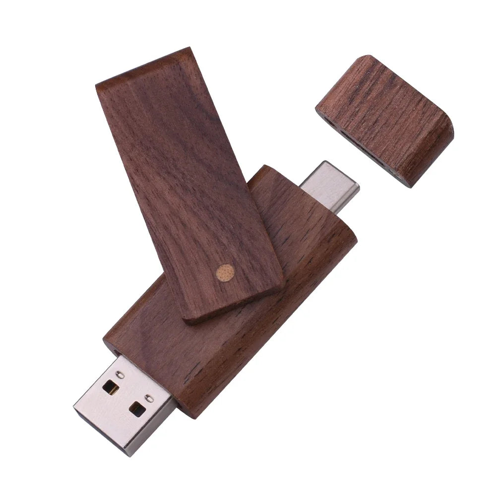 Schneller Versand USB 2.0 Holz-Flash-Laufwerk 64GB