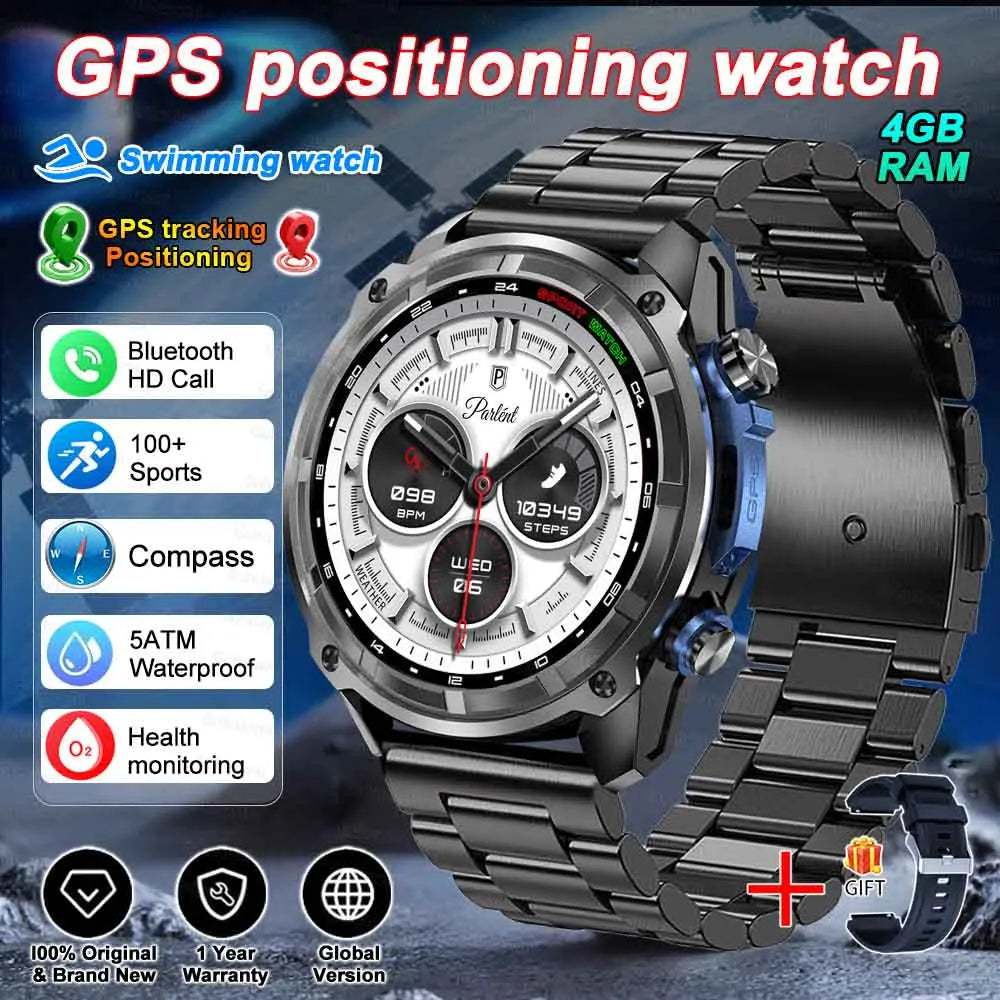 Outdoor GPS-Smartwatch 2025 mit Musik & 860mAh Akku
