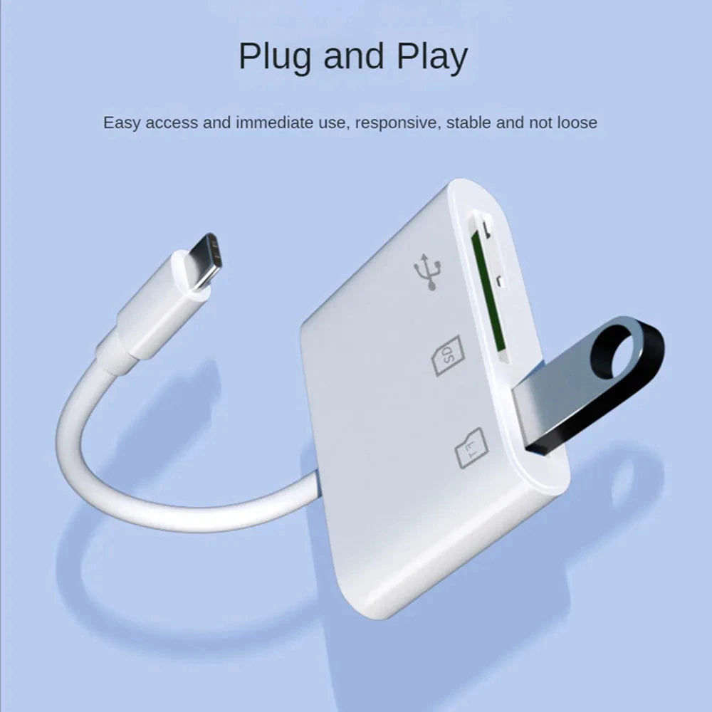 3-in-1 USB-C Kartenleser TF/CF/SD
