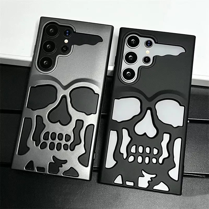 3D Metallic Totenkopf Hülle für Galaxy S23 S24