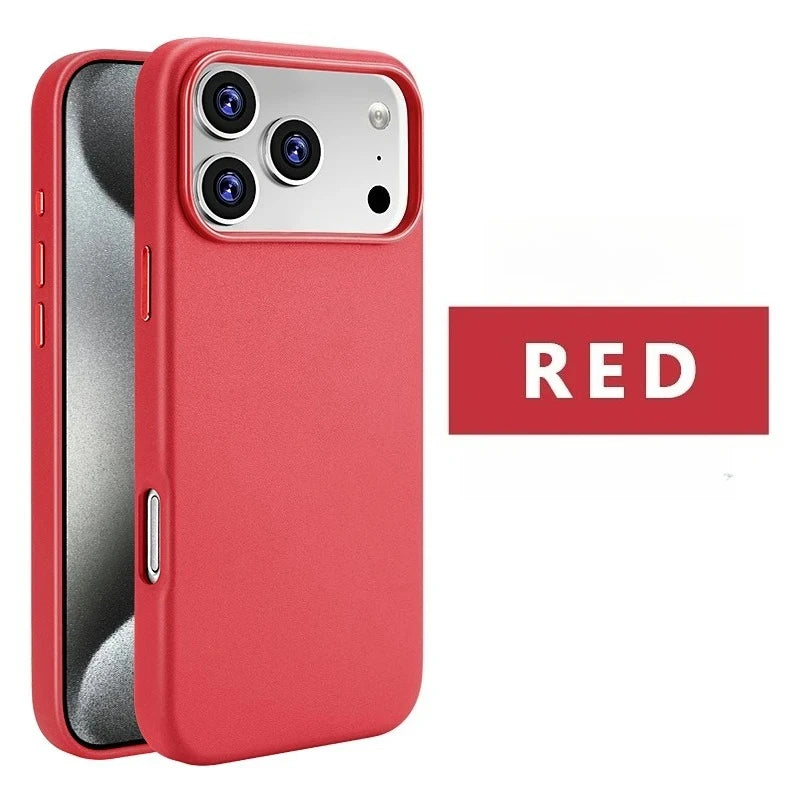 Luxuriöse Rindsleder Hülle für iPhone 17 Pro Max – Magnetisch, Kabelloses Laden
