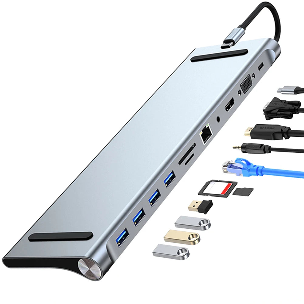 11-in-1 USB-C Hub mit HDMI & VGA