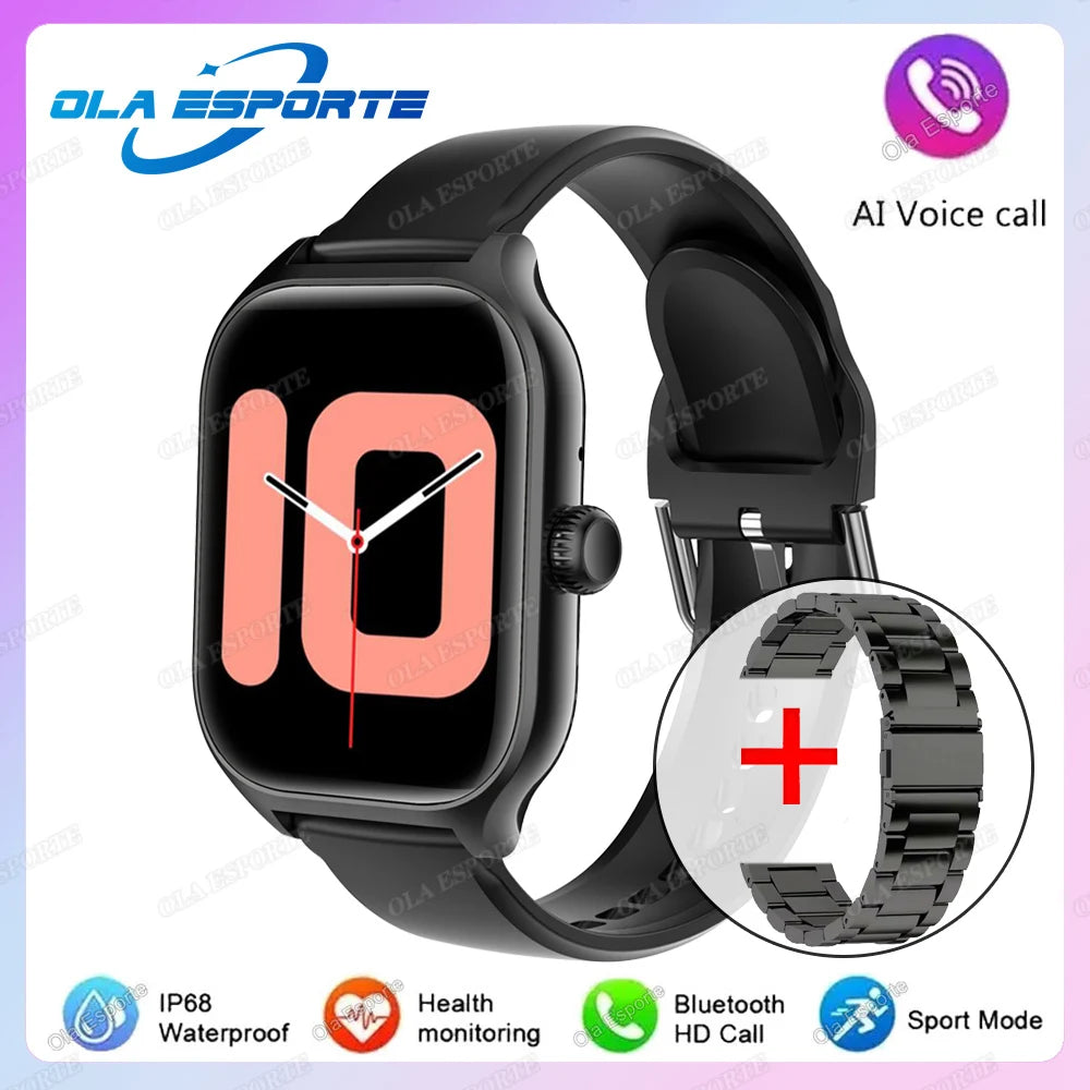 Smartwatch Herren Damen AMOLED Bildschirm 100+ Modi