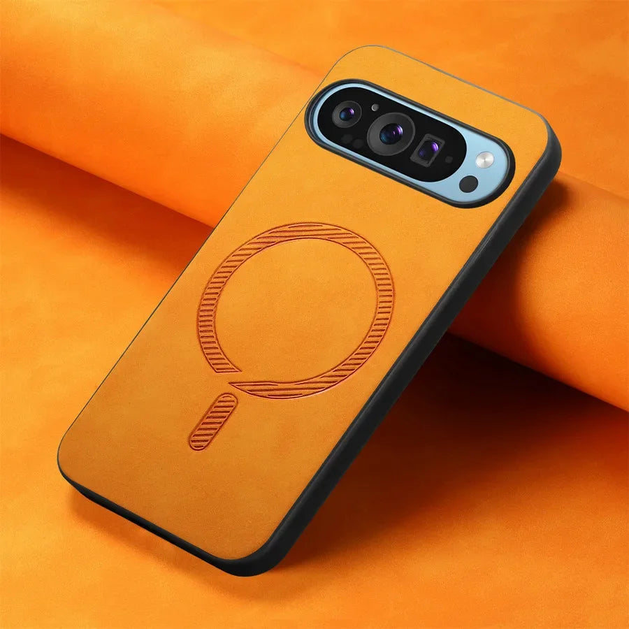 Luxury Leather Case for Pixel 9 Pro Magsafe
