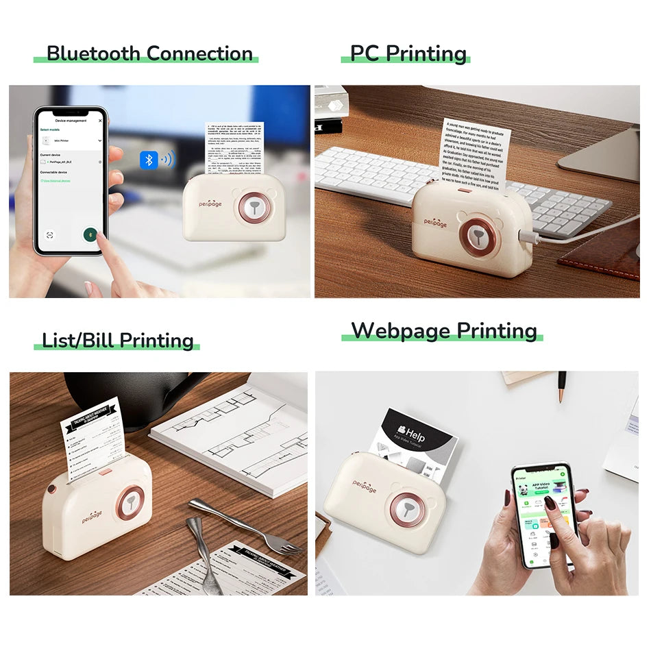 PeriPage A3X Mobiler Thermodrucker für Fotos & Etiketten