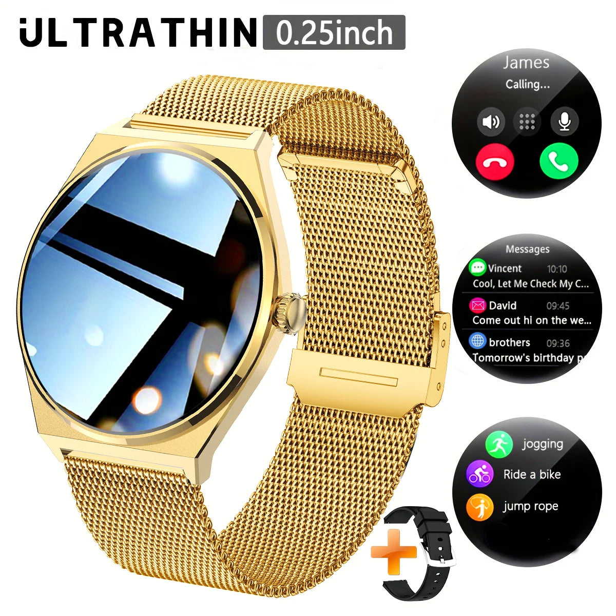 Ultra dünne Smartwatch 1,43" AMOLED HD Display