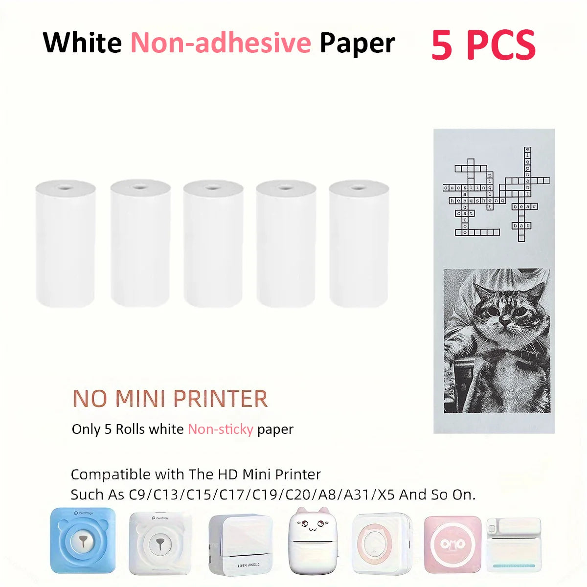 Tragbarer Mini-Thermodrucker Bluetooth ohne Tinte