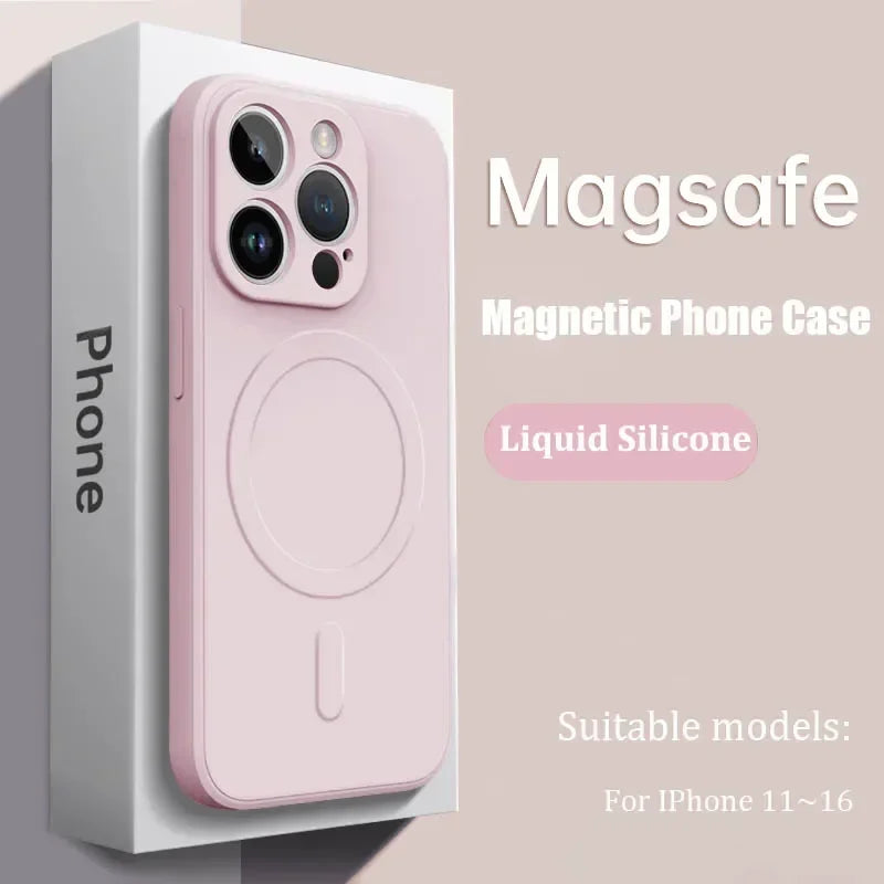 Luxury MagSafe silicone case for iPhone
