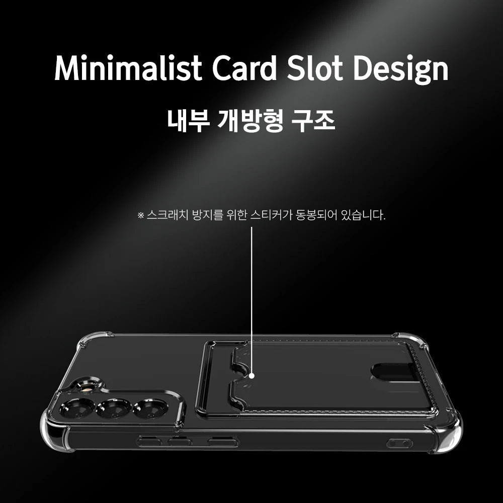 Klare TPU Hülle mit Kartenfach Samsung