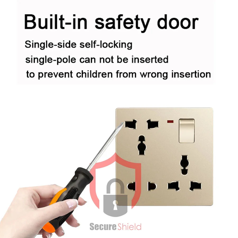 UK 8-hole high-performance wall socket for kitchens, 13A