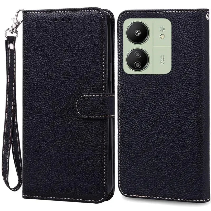 Leder Klapphülle für Redmi 13C