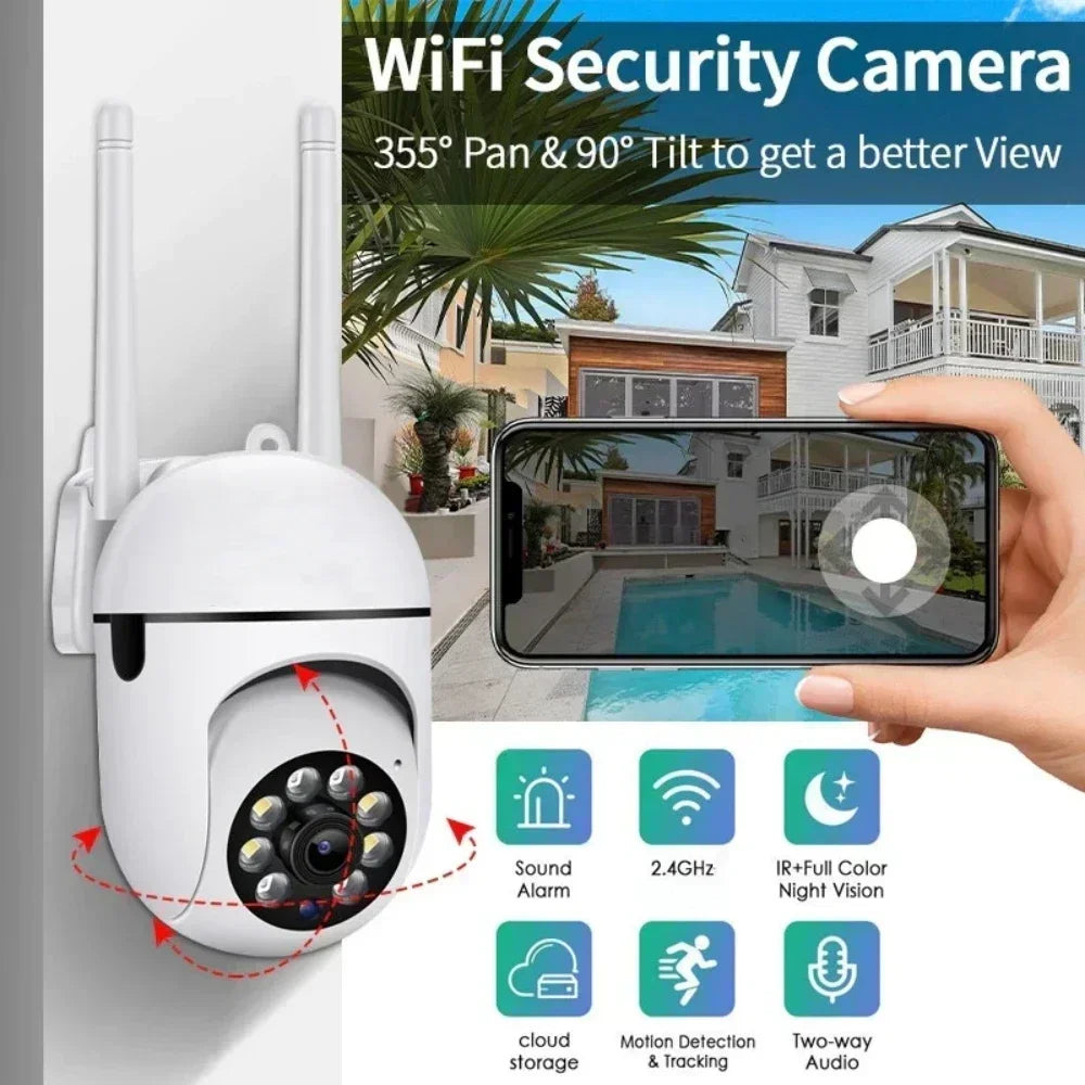 8MP WLAN Außenkamera mit HD, Farb-Nachtsicht & IP66
